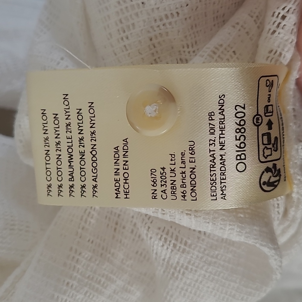 PILCRO ANTHROPOLIE LACE BUTTON DOWN SHIRT SZ M - Picture 10 of 10